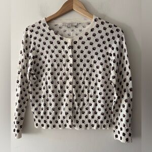 Ann Taylor Loft Women's Button Up Sweater Cardigan Fan Design